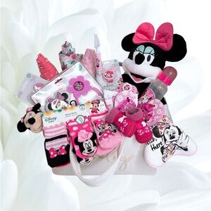 Minnie Mouse Baby Gift Basket, Baby Shower Gift